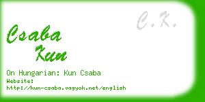 csaba kun business card